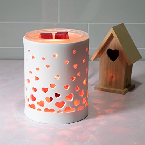 Scentsationals Romance Collection - Scented Wax Warmer - Romantic Wax Cube Melter & Burner - Electric Romance Fragrance Home Air Freshener Gift (Hearts Aglow) #TOP3