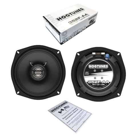 Hogtunes 352F-AA 5.25" Front Speakers (2 Pack), Fits 1998-2013 Harley-Davidson Motorcycles Cover