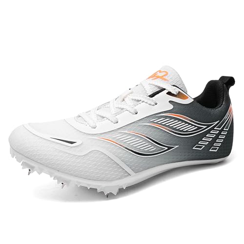 ZHENSI Zapatillas De Atletismo para Hombre Mujer Y Niño con Clavos para Carreras Saltos Y Velocidad,Negro,34 EU
