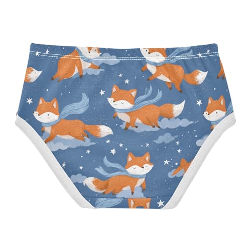 Wusikd Cute Foxes Girls' Underwear Cotton Girls Briefs Soft Toddler Underwear 2T2