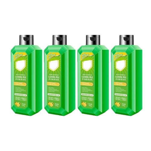 Image of Multi-Functional Cleaning Milk | All Purpose Cleaner Liquid for Kitchen & Bathroom | Strong & Stain Remover for Stove Tops, Tiles, Glass (4, 250ML)