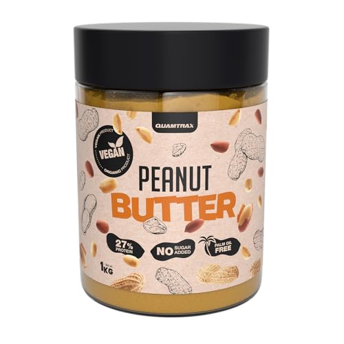 Quamtrax Nutrition - Peanut Butter (Mantequilla de Cacahuete) - Sabor auténtico, alto contenido proteico y sin azúcares añadidos (1000, Natural)