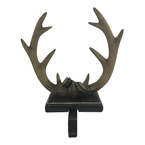 Comfy Hour Farmhouse Collection, Decorative Antler Single Clothes Metal Hook, Key Hook, Wall Hanger, Resin