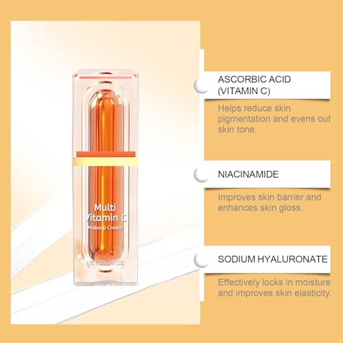 YEAHDOR Lightweight Vitamin C Face Serum for Women Hydrating Formula to Smooth Skin and Improve Complexion Orange One Size
