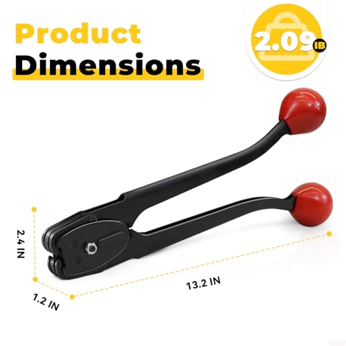 Image of Strapping Sealer /Crimper for 3 /4 inch Steel Strapping Band Manual Banding Tool with 13 inch Extended Handle