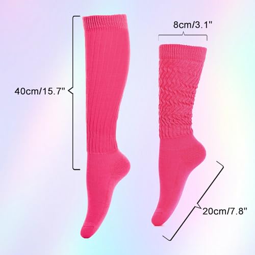 Image of Gvhntk Slouch Socks Women 80s 90s Scrunch Socks Extra Long Slouchy Sock Knee High Sock