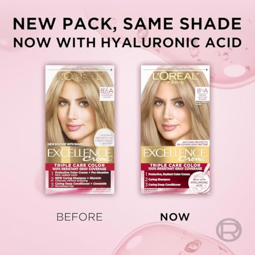 Image of L'Oreal Paris Excellence Creme Permanent Hair Color, Champagne Blonde [8.5A] 1 ea ( Packs of 2)