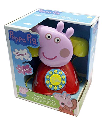 Peppa Pig, Teléfono de Juguete Peppa Pig para Niños, Producto Oficial Peppa Big, Color Rosa y...