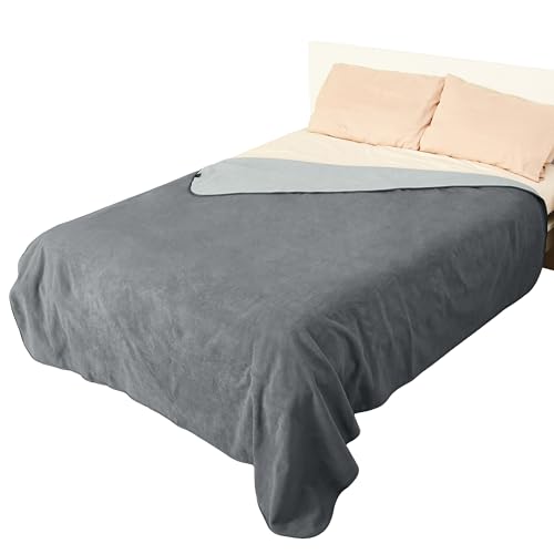 Catalonia Waterproof Blanket for Bed Intimacy, Reversible Fleece Bed Sofa Cover, Washable Liquid Proof Furniture Protector