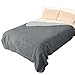 Catalonia Waterproof Blanket for Bed,Reversible Baby Pet Doggy Pee Proof Fleece Blankets,Large Couch Sofa Cover Furniture Boat Mattress Protector,King Size 80"x90"Gray