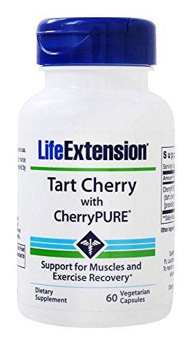 Life Extension Tart Cherry with CherryPURE Promotes Rapid Muscle Recovery After Exercise 60 Vegetarian Capsules