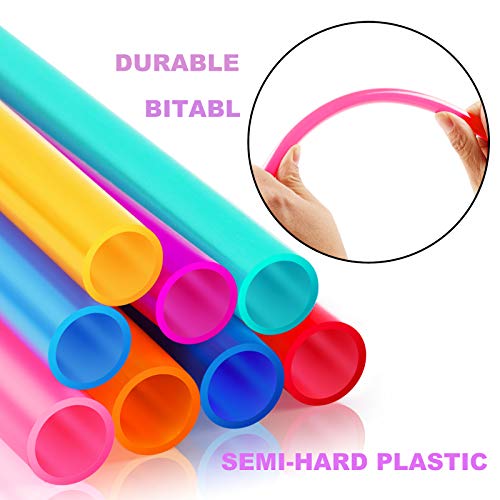 [Angled Tips] 12 Pcs Reusable Boba Straws And Smoothie Straws With 1 Storage Bag And 2 Brushes, Bpa Free Food Grade #TOP3
