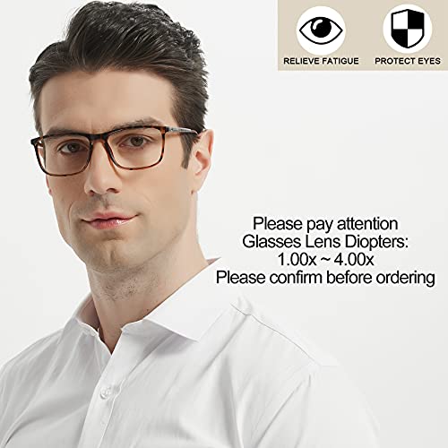 Image of Mens Reading Glasses Stylish Readers Large Lightweight Reader 1.0 1.25 1.5 1.75 2.0 2.25 2.5 2.75 3.0 3.5 4.0