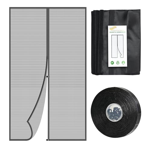 Auto Sealing Magnetic Screen Door - Fits Door Size 32