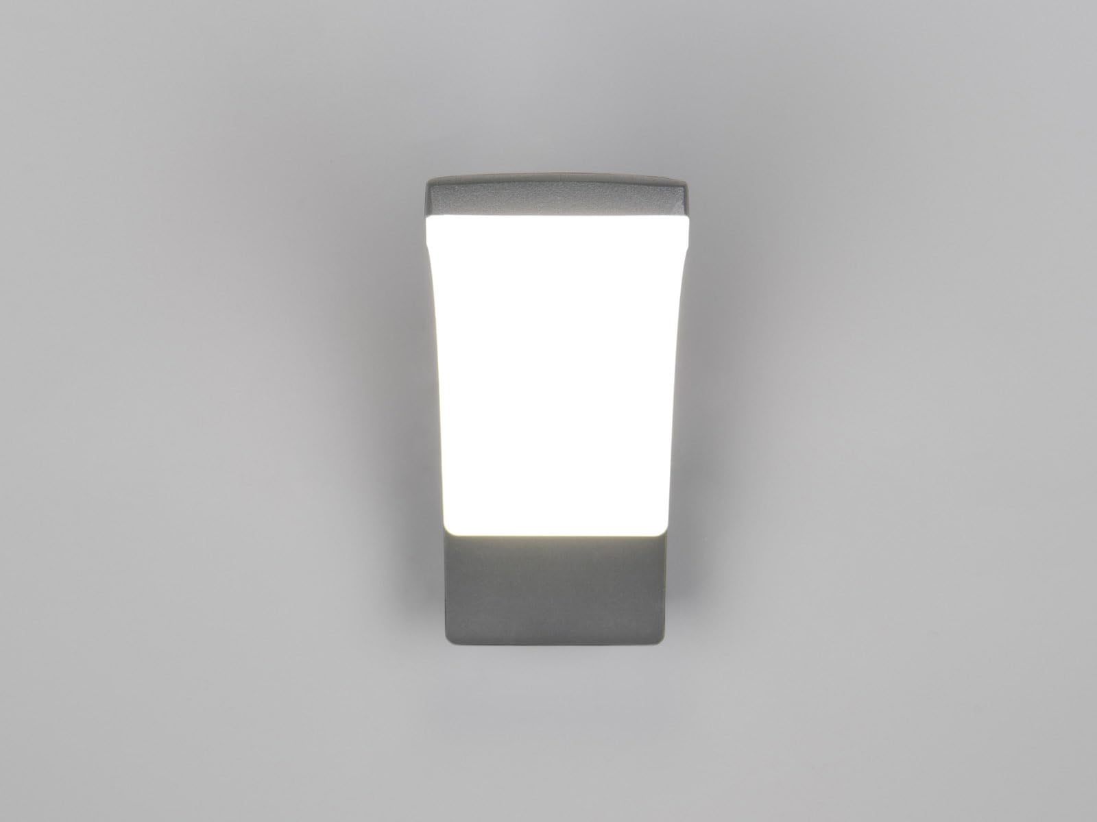 2er Set Außenwandleuchten aus Aluminium in Anthrazit, Höhe 22,5cm