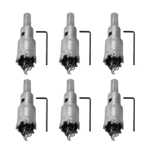 Set 6 Piezas Brocas Perforadoras 22 mm Acero Inoxidable miniatura 1