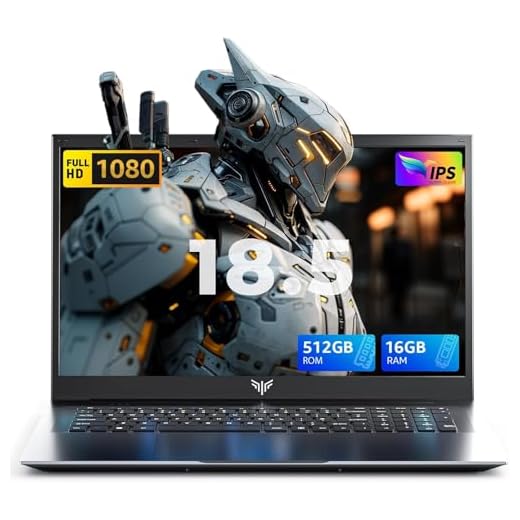 Gaming Laptop 18.5 Inch with 8000 mAh Battery,Intel N150 Quad-Core Processor UP to 3.6GHZ,16GB DDR4 RAM 512GB SSD,WiFi,Full HD IPS Display,2026 Windows 11 Laptops Computer for Business Office Student
