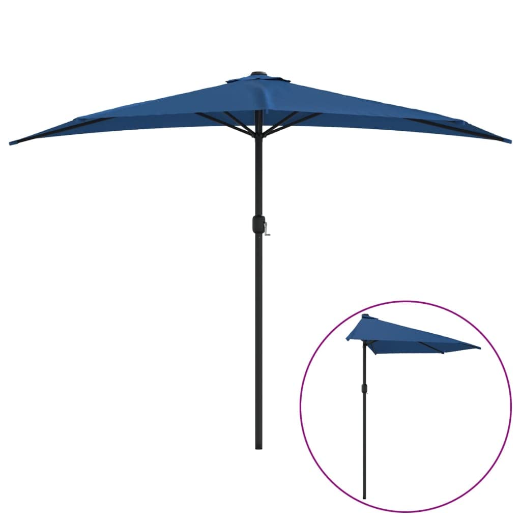 Générique Parasol de Balcon avec mât en Aluminium Bleu 300x155x223cm Demi,Maison & Jardin,Pelouses & Jardins,Vie en extérieur,Parasols & voiles d'ombrage,Bleu,4.3 KG,312505