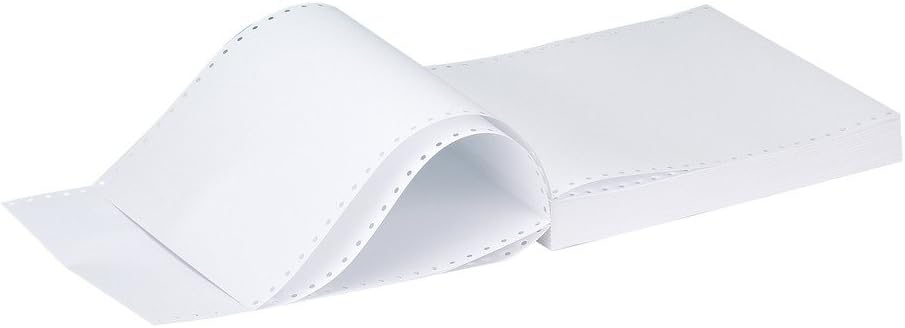 Q-Connect 11x9.5 Inches 1-Part 70gsm Plain Micro-Perforated Listing Paper (Pack of 2000), White