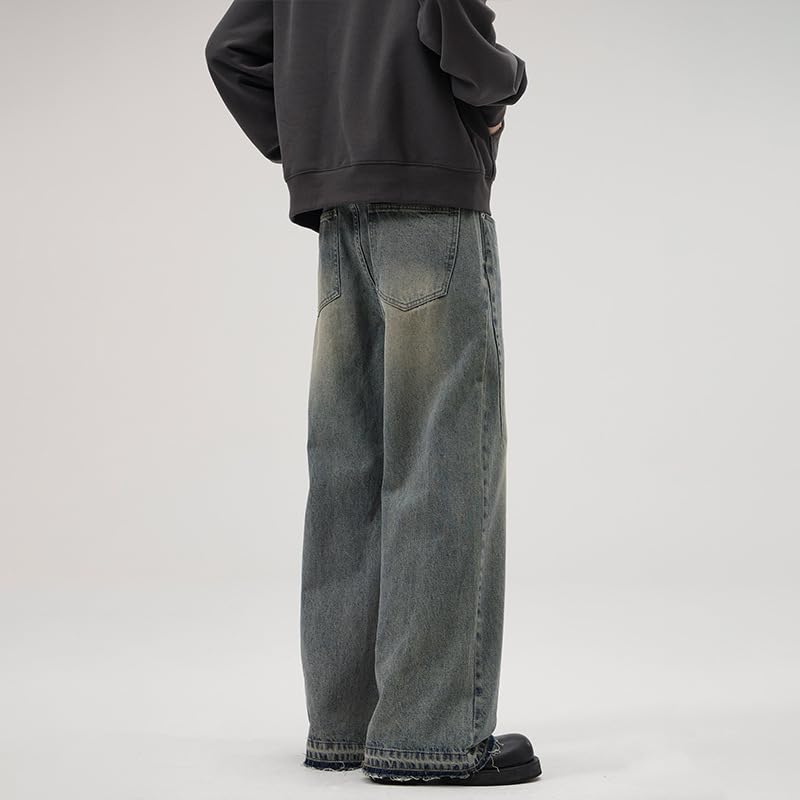 Men's Summer Jeans Korean Street Casual Straight Leg Denim Pants4