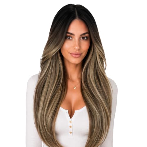 Image of Moresoo Genius Weft Tape in Hair Extensions Brown Blonde 18 inch 65g