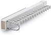 Extensible Tie Hanger and Belt Holder with 15 Hooks For The Wardrobe,SGS Certified Damping Track,Hanging Wardrobe Storage Tie Rack (Color : White) Decoration