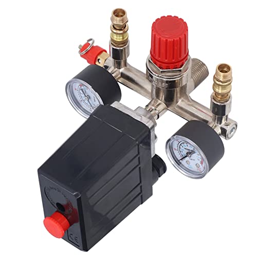 90-120PSI Adjustable Air Compressor Pressure Valve Kit with Switch, Regulator and 2 Gauges for Easy Control and Clear Display 0-180 PSI Range by Jectse - Used condition - Image 9