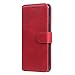 Produktbild KERUN Leder Folio Hülle für Xiaomi Poco M3 Brieftasche Lederhülle, Premium PU+TPU Flip Cover Case Schutzhülle mit Ständer Funktion/Kartensteckplätzen/Magnetic Snap, Rot