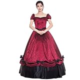 Southern Bell Dress 19 Century Civil War Southern Belle Gown/Party Dresses/Victorian Dresses (L, Red