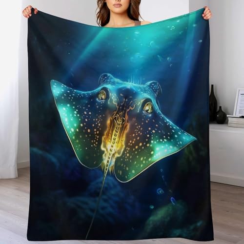 Couverture MFourmia Ray flannel douce et chaude idée cadeau originale