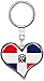Produktbild metALUm | Schlüsselanhänger Herz Metall Flagge Dominikanische Republik 6611018