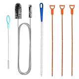 6 Piezas Cable Desatascador Tuberias, Desatascador Tuberias Profesional de Desagües para Inodoro, Alcantarillado, Cocina, Ducha, Bañera, Baño