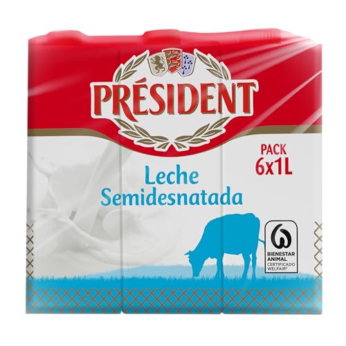 Miniatura 3 de Président - Leche Semidesnatada De Bienestar Animal - Brik Uht Pack 6 X 1l