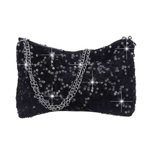 Octwine Shinny Sequin Bag Bucket Purse Handbag Shoulder Bags Pink Crossbody Bag Party Prom Crossbody Bag for Women