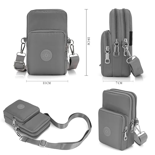 Image of JI Crossbody Phone Bag for Women Mini Wallet Bags with Adjustable Shoulder Strap Wallet Clutch Bag for Girls Zipper Phone Pouch Handbag