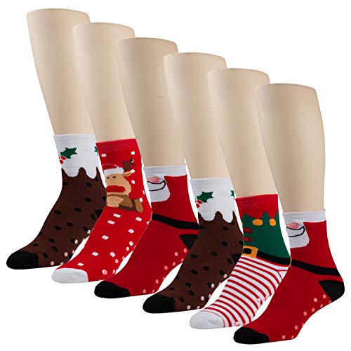 Image of Women's Fuzzy Plush Soft Slipper Socks, Fluffy Winter Holiday Cozy Value Pack Socks
