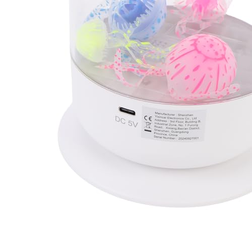Lámpara de medusas contra el estrés con tanque LED nocturno y flujo ajustable 6