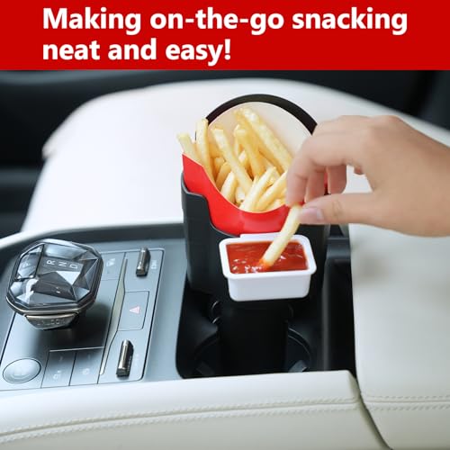 Image of SUADEN Upgrated Non-slip French Fry Cup & Sauce Holder for Car