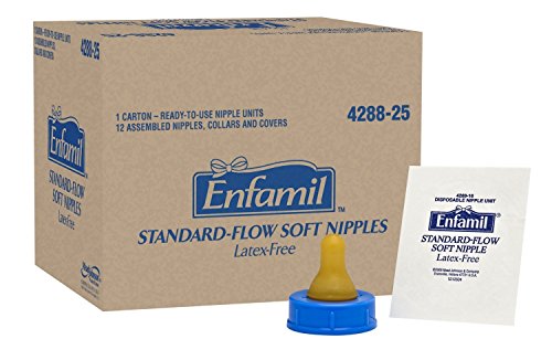 Enfamil Standard Flow Soft Nipples - Latex-Free & BPA Free, Pack of 12