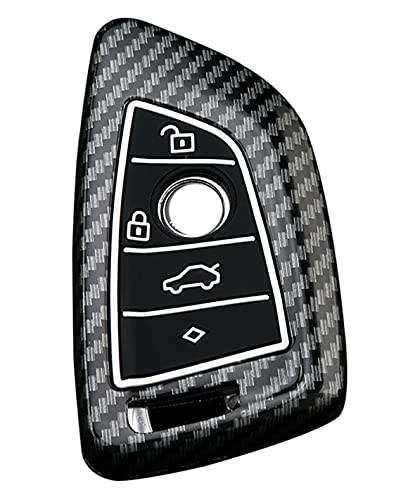 Coque de clé BMW anti-choc et protection carbone ABS noir