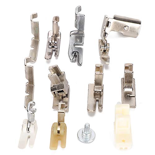 Walfront Juego de Prensatelas de 12 Piezas, Accesorios para Máquinas de Coser de Acero Inoxidable para Acolchar, Guía de Precisión y Suministros de Costura para Máquinas Antiguas y Proyectos de