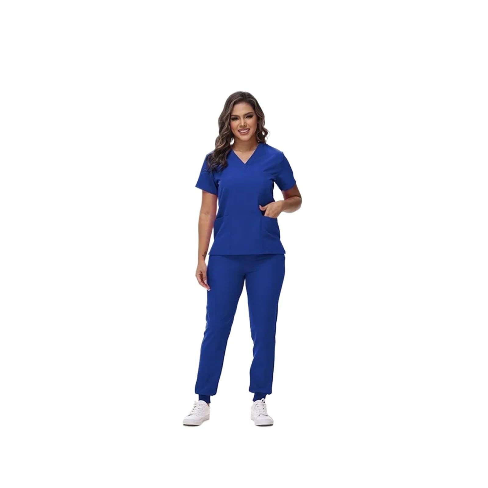 Divisa Sanitaria Donna Camici Uniformi Medico e Infermiere Uniforme Odontoiatrico Pediatria Set Servizi Asciugatura Rapida