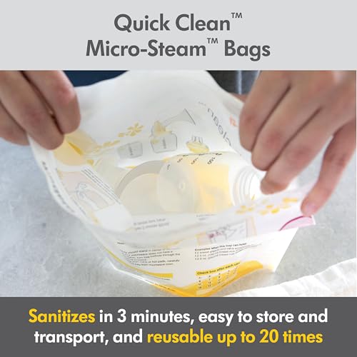Image of Medela Breast Milk Storage & Cooler Gift Set Made Without BPA, with Bottles, Storage Bags, Microwave Sterilizer Bags, and Cooler Bag with Ice Pack