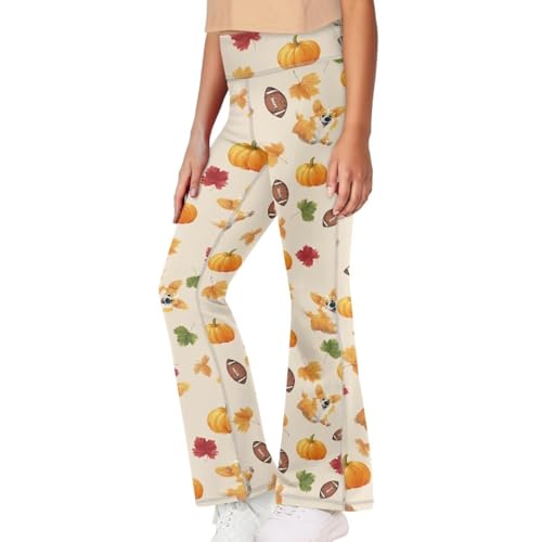 Image of Girls Flare Leggings Cute Bell Bottoms for Teen Girls Wide Leg Sweatpants for 5-14 T
