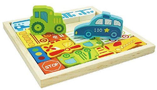 Preisvergleich Produktbild Fahrzeug Auto Puzzle Holzpuzzle für Kinder (Fahrzeug)