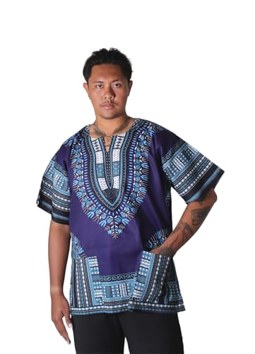 Image of Raan Pah Muang RaanPahMuang Unisex African Bright Dashiki Cotton Shirt Variety Colors