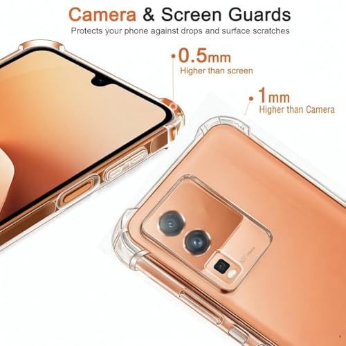 Image of Lustree Compatible with iQOO Neo 7 Pro 5G Back Cover| Clear + TPU Case with 4 Corner Air Cushion Protection & Camera Protection | Slim& Stylus Cover for iQOO Neo 7 Pro 5G