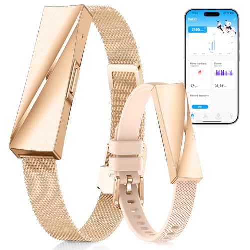 iSo Tech Pulsera Inteligente sin Pantalla, Smartwatch Fitness Tracker con Monitoreo 24/7 de Actividad, Sueño & Frecuencia Cardíaca, Modo Multideporte, Batería 15 Días, Resistente al Agua IP68