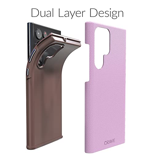 Image of Crave Galaxy S22 Ultra Case, Shockproof Protection Dual Layer Case for Samsung Galaxy S22 Ultra 5G (6.8 inch) - Lilac