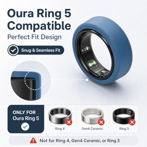 12 Pack Ring Cover Compatible with Oura Ring 5, Ultra-Thin Silicone Ring Protector Case, Soft Comfortable Anti-Scratch Ring Guard, Supports Charging with Cover On - 3